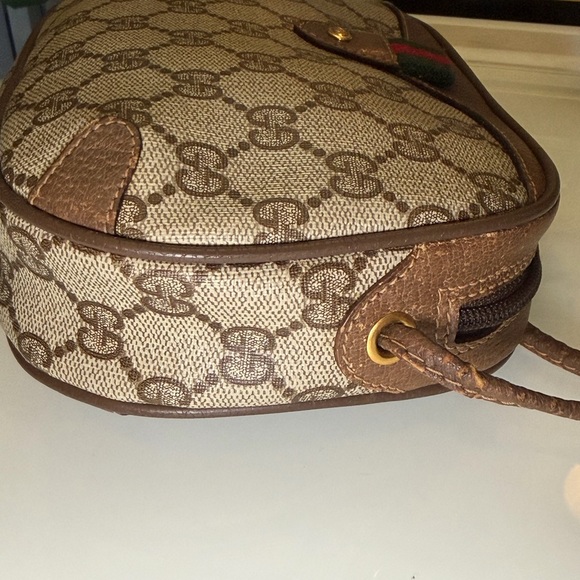 authentic Vintage Gucci Web Crossbody Bag GG Coated Canvas Small with COA. - Picture 12 of 16